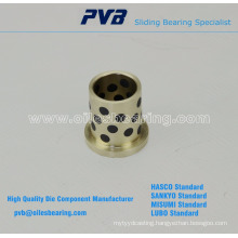 2085.70 Oilless guide bushes with collar,Bronze bushings with graphite inserts